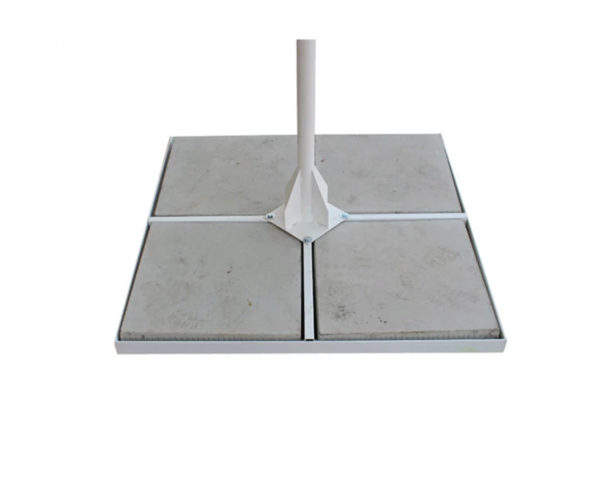 Зонт круглый (d=4м, 8 спиц) сталь, с воланом