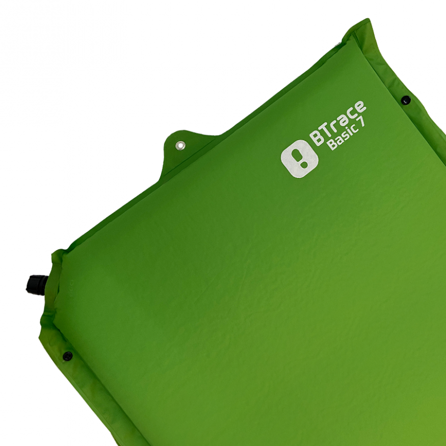Коврик самонадувающийся BTrace Basic 7, 192x66x7 см, зеленый, BTrace
