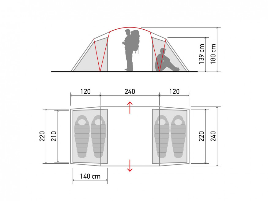 Палатка автомат. 4-х мест. Norfin SALMON 4 NF