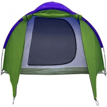Палатка туристическая Кама-3 двухслойная, (100+215)*215*170 см, зелено-синий