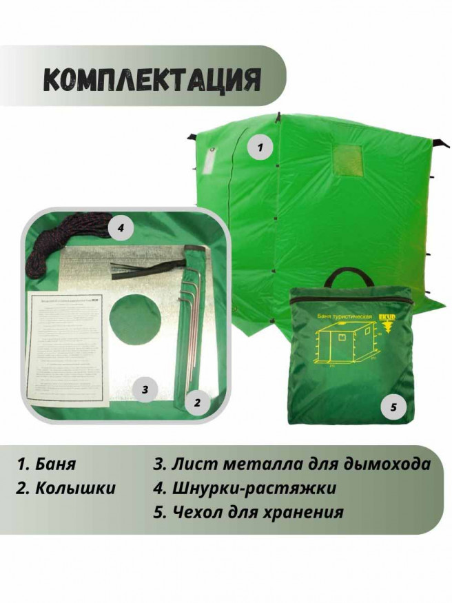 Баня туристическая «С лёгким паром!» без каркаса