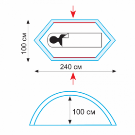 Палатка Tramp Bicycle Light 1 v2, зеленый