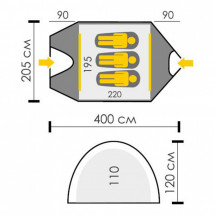 Палатка &amp;quot;Peak 3 Pro&amp;quot; зеленая, Talberg